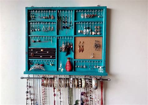 Jewelry Display Large Earrings Display Turquoise Distressed Jewelry