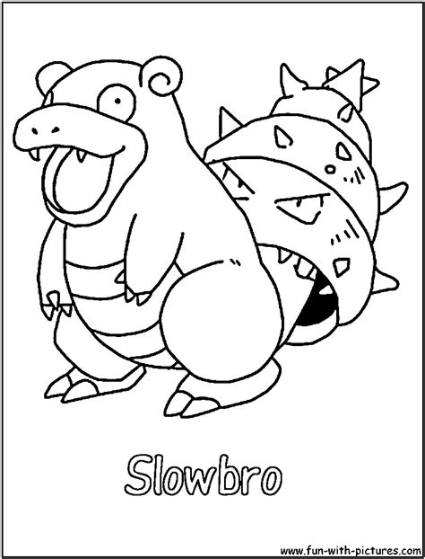 Slowbro Coloring Page Coloring Pages Pokemon Coloring