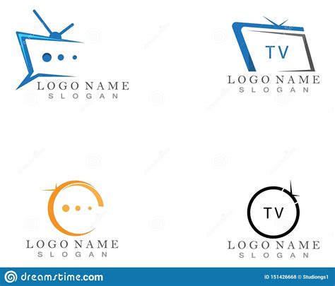 Tv Logo Design Flat Icon Stock Vector Illustration Of Symbol 151426668