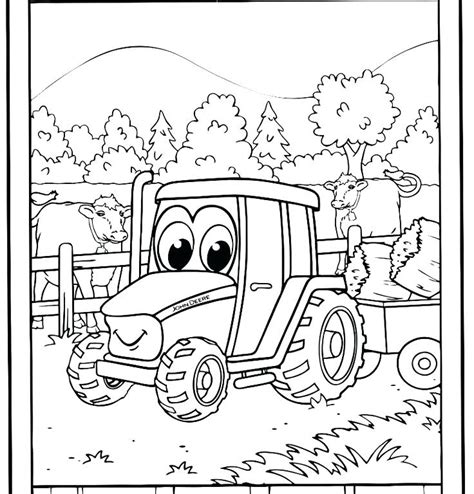 John Deere Combine Coloring Pages At Free Printable