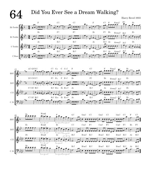 Leadsheet Did You Ever See A Dream Walking Sheet Music For Trombone
