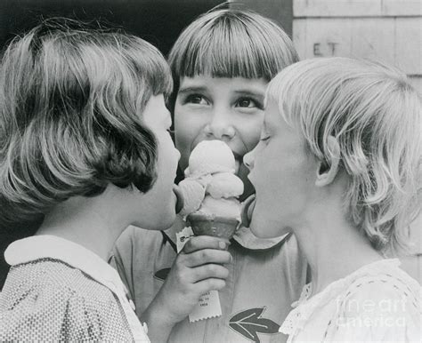 Girls Licking Ice Cream Photograph By Bettmann Pixels