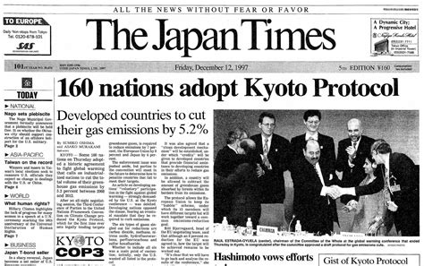 Japan Times 1997 160 Nations Adopt Kyoto Protocol The Japan Times