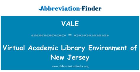 Vale Definition Virtual Academic Library Environment Of New Jersey