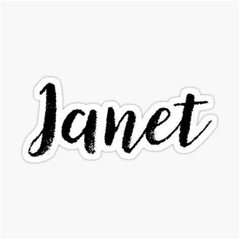 Janet Name Stickers Tees Birthday Sticker For Sale By Klonetx