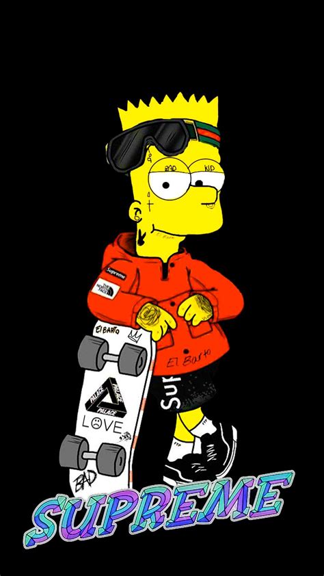 Supreme Bart Simpson Png Bart Simpson Png Supreme Logo Png Inspire