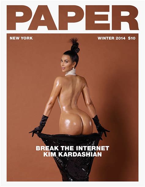 Kim Posa Nua Para Revista Americana Paper The Kardashians Brazil