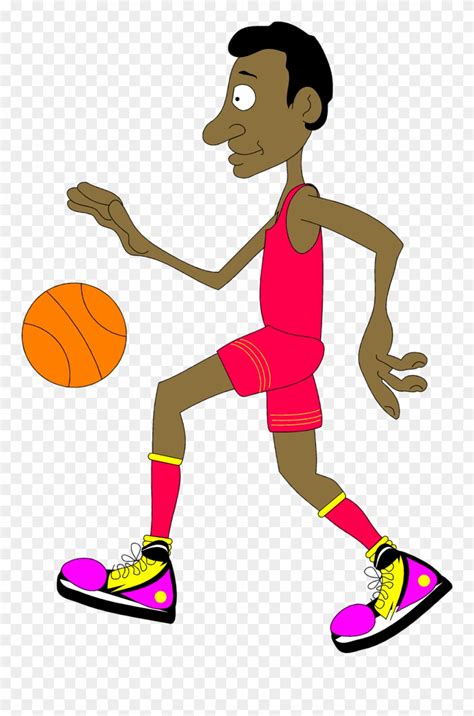Clipart Black And Cartoon Basketball Player Png Transparent Png