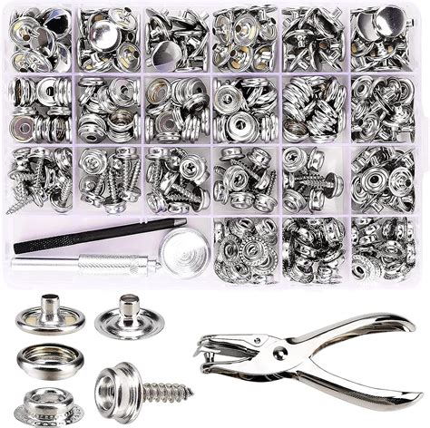 Buy 274 Piece Canvas Snap Kit Twowin Marine Grade Stainless Steel