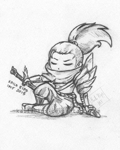Yasuo Chibi By Kaila Rips Sketches Legend Drawing League Of Legends