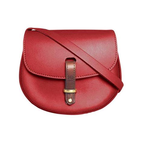 Ndamus London Mini Victoria Red Leather Crossbody Saddle Bag