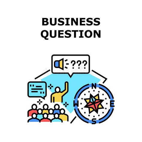 Business Question And Answer Vector Concept Color Stock Vector