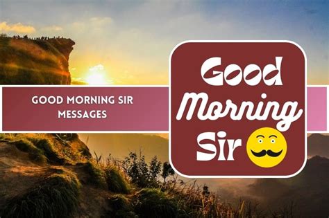 50 Best Good Morning Sir Messages And S Stuwab