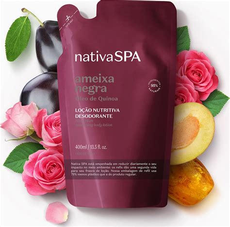 Refil Loção Desodorante Hidratante Corporal Nativa Spa Ameixa Negra