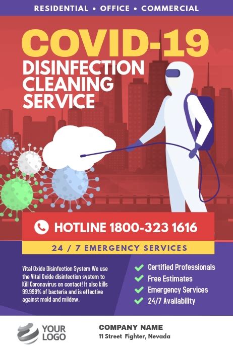What are the possible ways for covid certificate download? Covid-19 Disinfection Cleaning Service Template | PosterMyWall