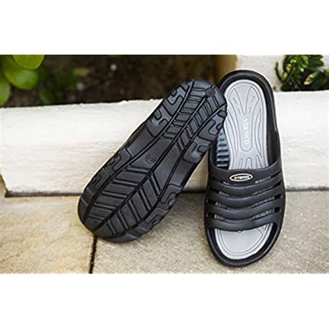 Vertico Mens Shower And Pool Slide On Sandal Black And Gray