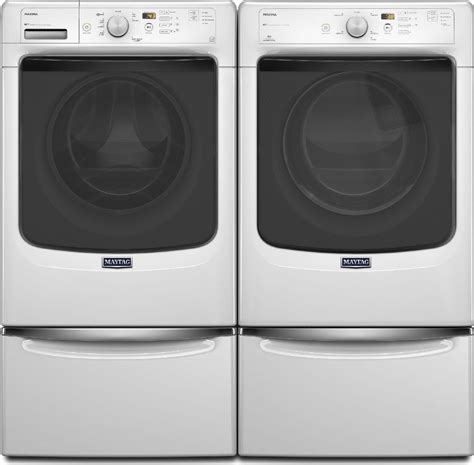 For top load washers, when the cycle ends, run a rinse and spin cycle to clear away any excess cleansers. Maytag MHW3100DW Front Load Washer & MED3100DW Electric ...