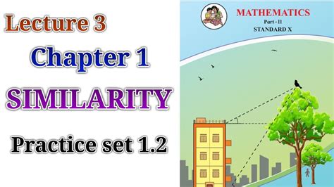 Standard 10th Math Part Ii Chapter 1 Similarity Youtube