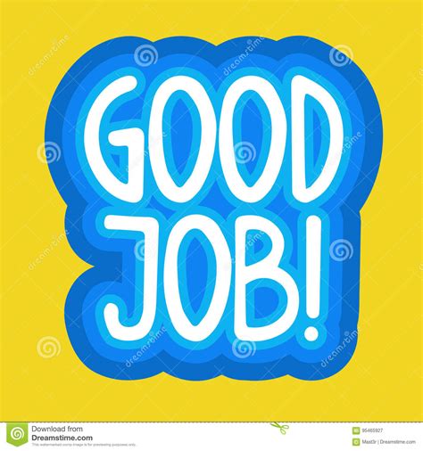 Good Job Sticker Social Media Network Message Badges Design Stock