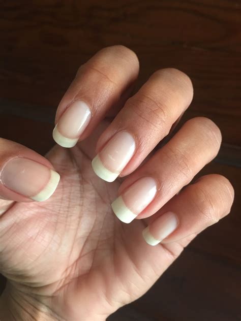 Natural French Manicure My Real Nails Just With A Clear Coat Nail