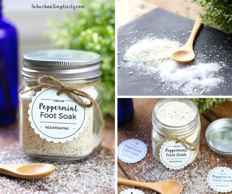 Easy Peppermint Food Soak With Printable Tag Foot Soak Recipe Diy
