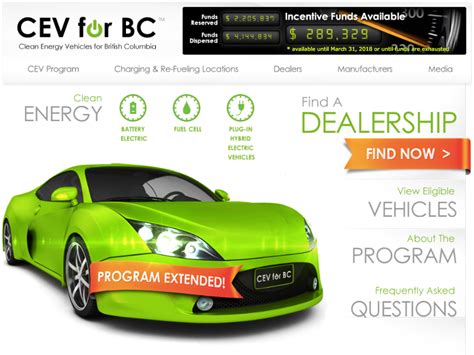 British Columbia Electric Vehicle Rebate