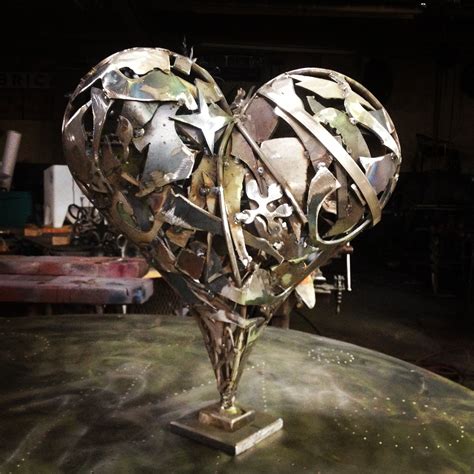 Heart Sculpture Heart Art Metal Heart Metal Sculpture