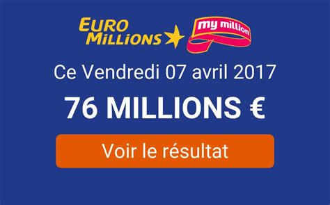 Résultats Euromillions Du Vendredi 27 Mai 2022 - Résultat Euromillions du vendredi 7 avril 2017 : code My Million révélé