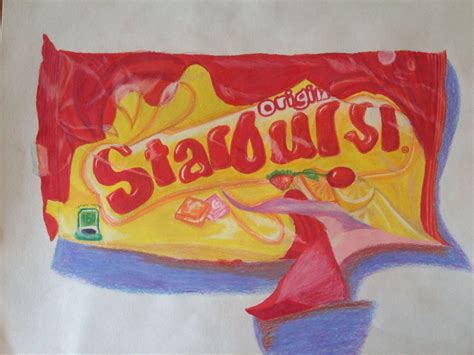 Candy Wrapper Starburst Art 2 Colored Pencil Candy Drawing Sweet