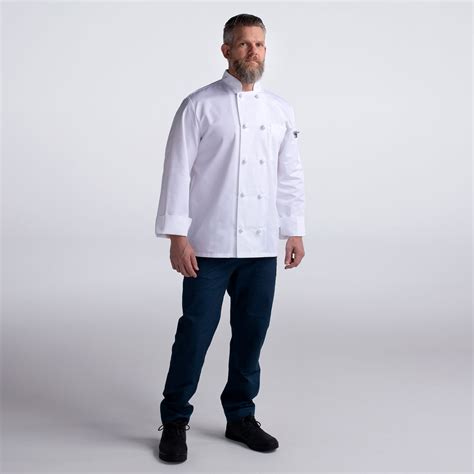 Unisex Classic Long Sleeve Essential Cloth Knot Chef Coat Cw4400