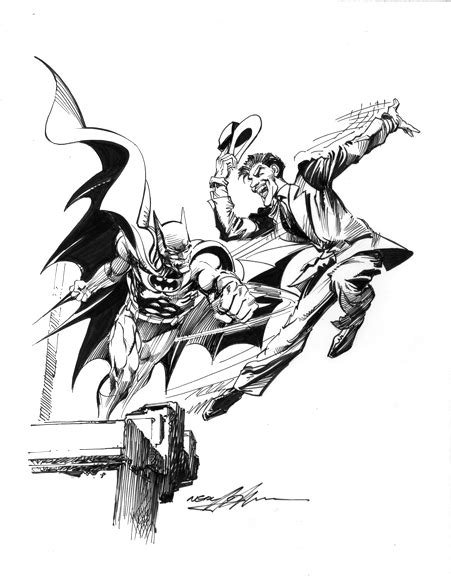 Batman Vs Joker Ink By Neal Adams In Jason Adamss Neal Adams Comic