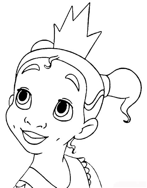 Printable disney princesses coloring pages fre 5204. Disney Princess Tiana Coloring Pages To Girls
