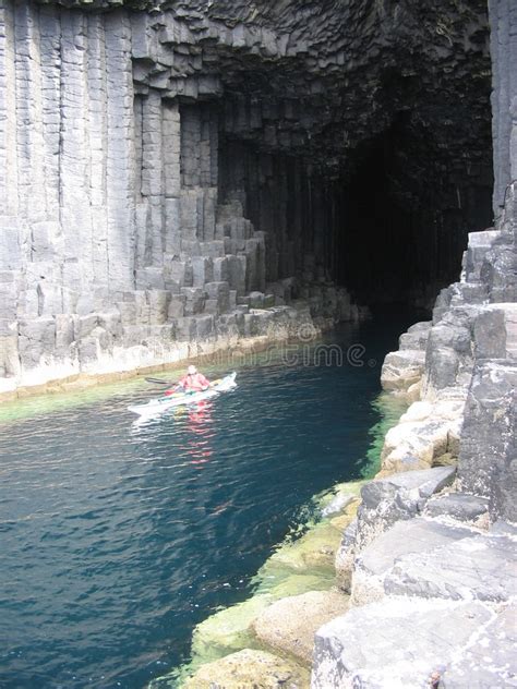 Canoe In Fingals Cave Isle Of Staffa Stock Photo Image Of Fingals