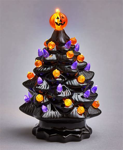 Free Halloween Retro Lighted Tree Halloween Auctions