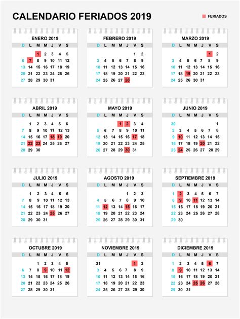 Calendario Jul 2021 Calendario Con Dias Festivos 2019