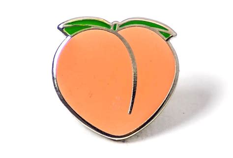 Peach Emoji Pin Pin And Patches Enamel Pins Cool Pins