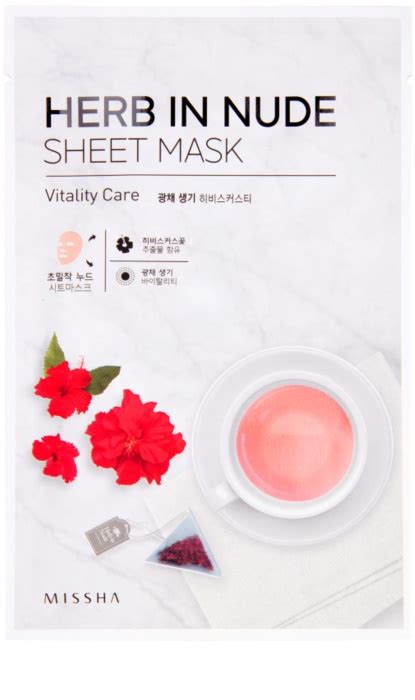 Missha Herb In Nude Brightening And Revitalising Sheet Mask Notino Co Uk