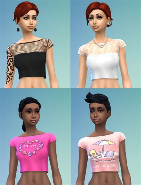 Crop Tops By Erae013 At Adventures In Geekiness Sims 4 Updates