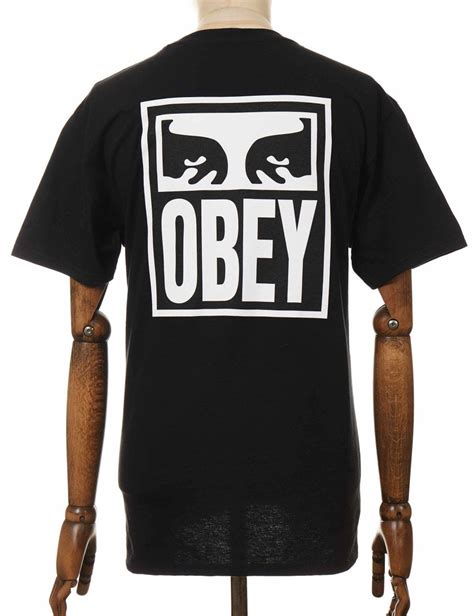 Obey Clothing Obey Eyes Icon 2 Tee Black T Shirts From Fat Buddha