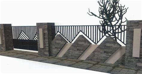 Fasad rumah minimalis ini membuat tampilan depan rumah sangat cantik dan lebih homey. Model Pagar Rumah Minimalis Dari Tembok dan Besi