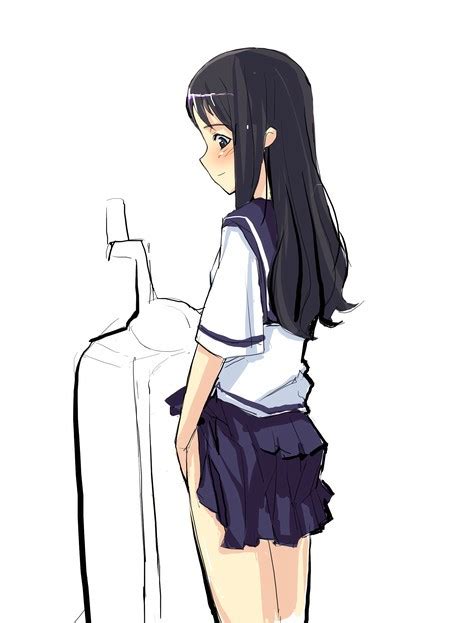 Original Girl Clothes Lift Futanari Lifted By Self No Man S Land Peeing Pleated Skirt