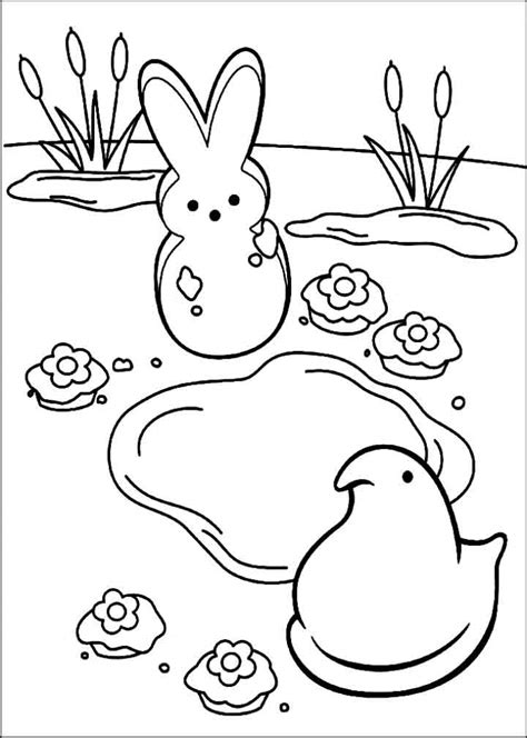 10 Free Printable Peep Coloring Pages Peep Drawing