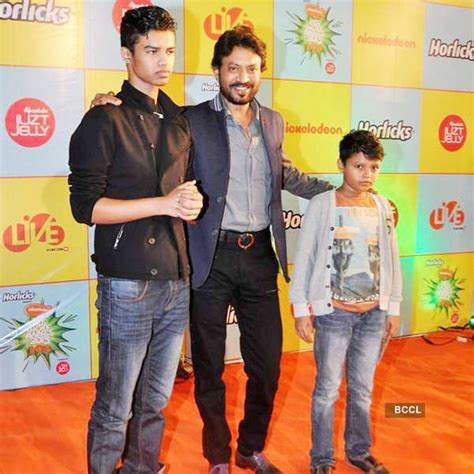 Versatile Actor Irrfan Khan Looks Happy To Pose With His Sons Ayan And