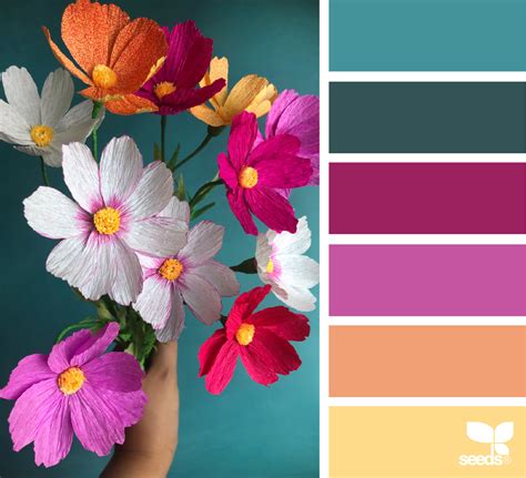 Paper Flora Seeds Color Palette Design Seeds Color Palette Bright