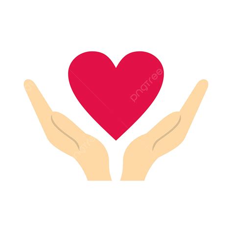 Hands Holding Heart Clipart Png Images Hands Holding Heart Icon Flat