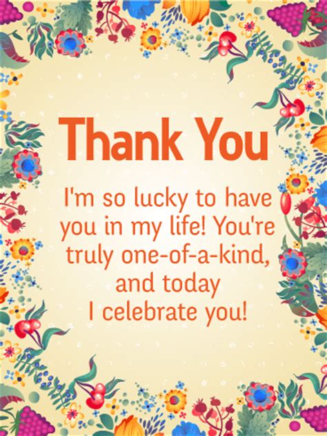 Check spelling or type a new query. You're One of a Kind - Thank You Card | Birthday ...