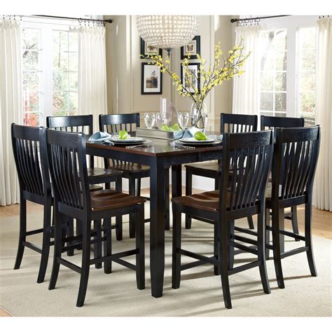 An unconventional choice that is gaining popularity, counter height dining room sets make mealtime fun and relaxed. Have to have it. AHB Ellington 9-Piece Counter Height ...