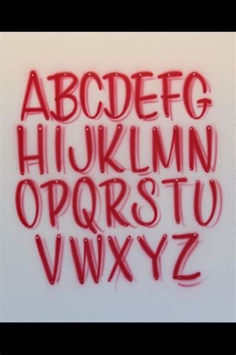 Airbrush Lettering Font Casual Caps ️fostergingerpinterestcom