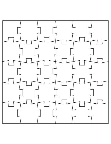 Jigsaw Puzzle Template Free Download
