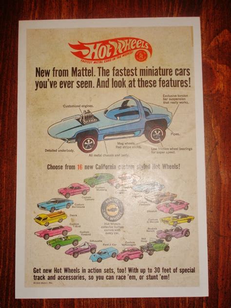1968 Hot Wheels Ad Original 16 Collectors Weekly